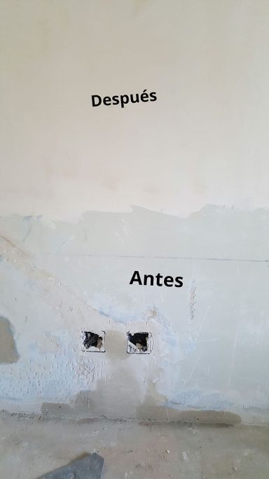 aplicación de pastas para eliminación de gotelé